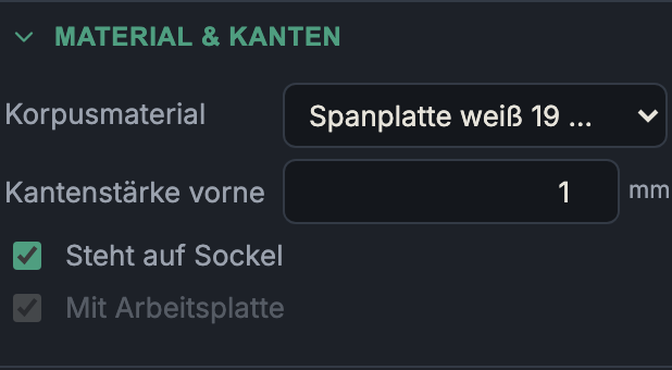 Inspektor-Gruppe „Material & Kanten"